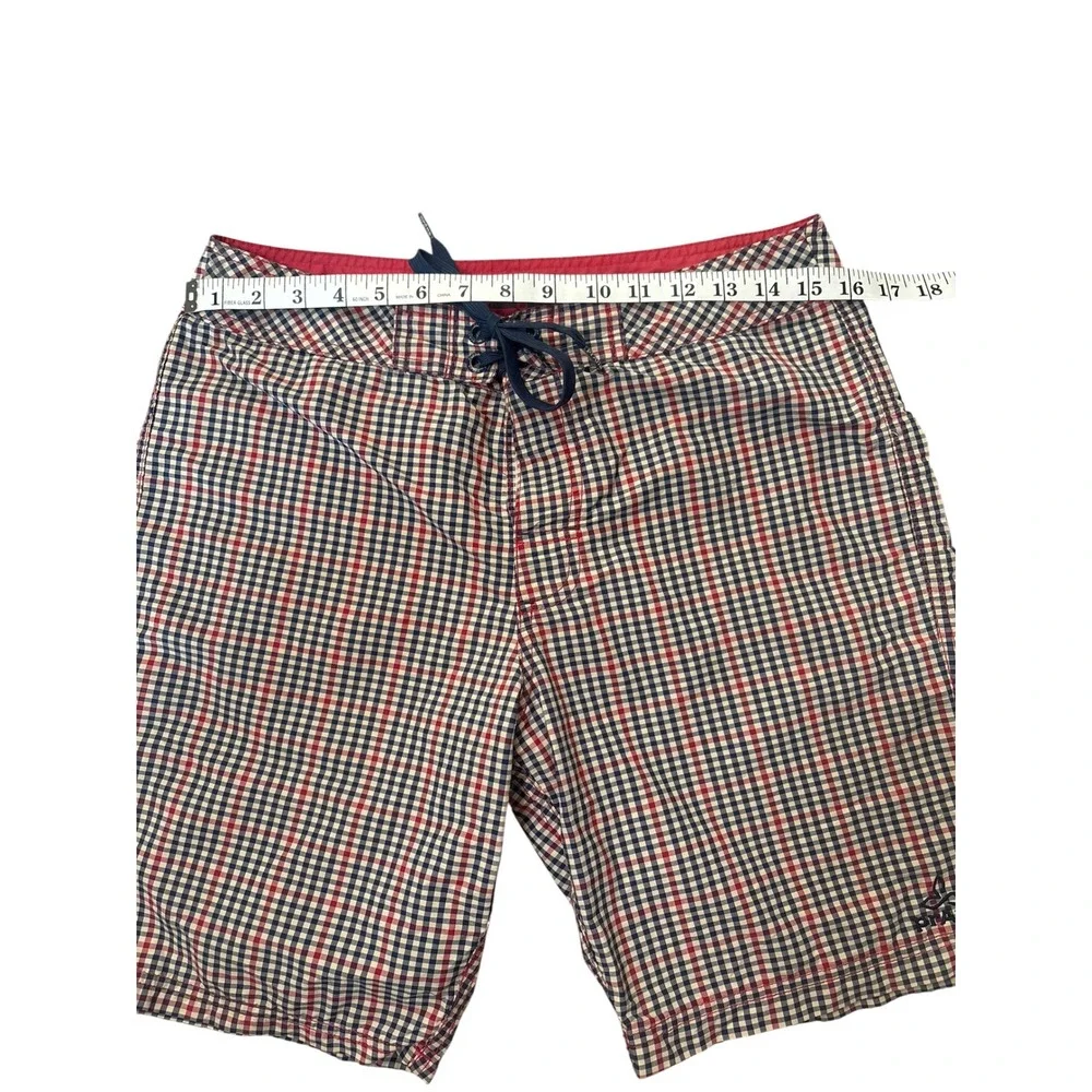 Mens Prana Check Plaid‎ UPF 50+ Board Swim Shorts Trunks 30 8